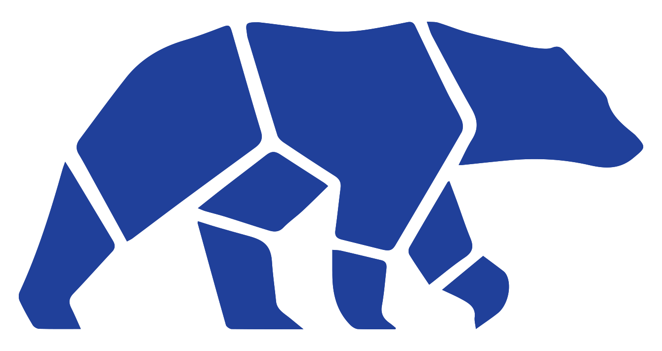 Bear walking logo