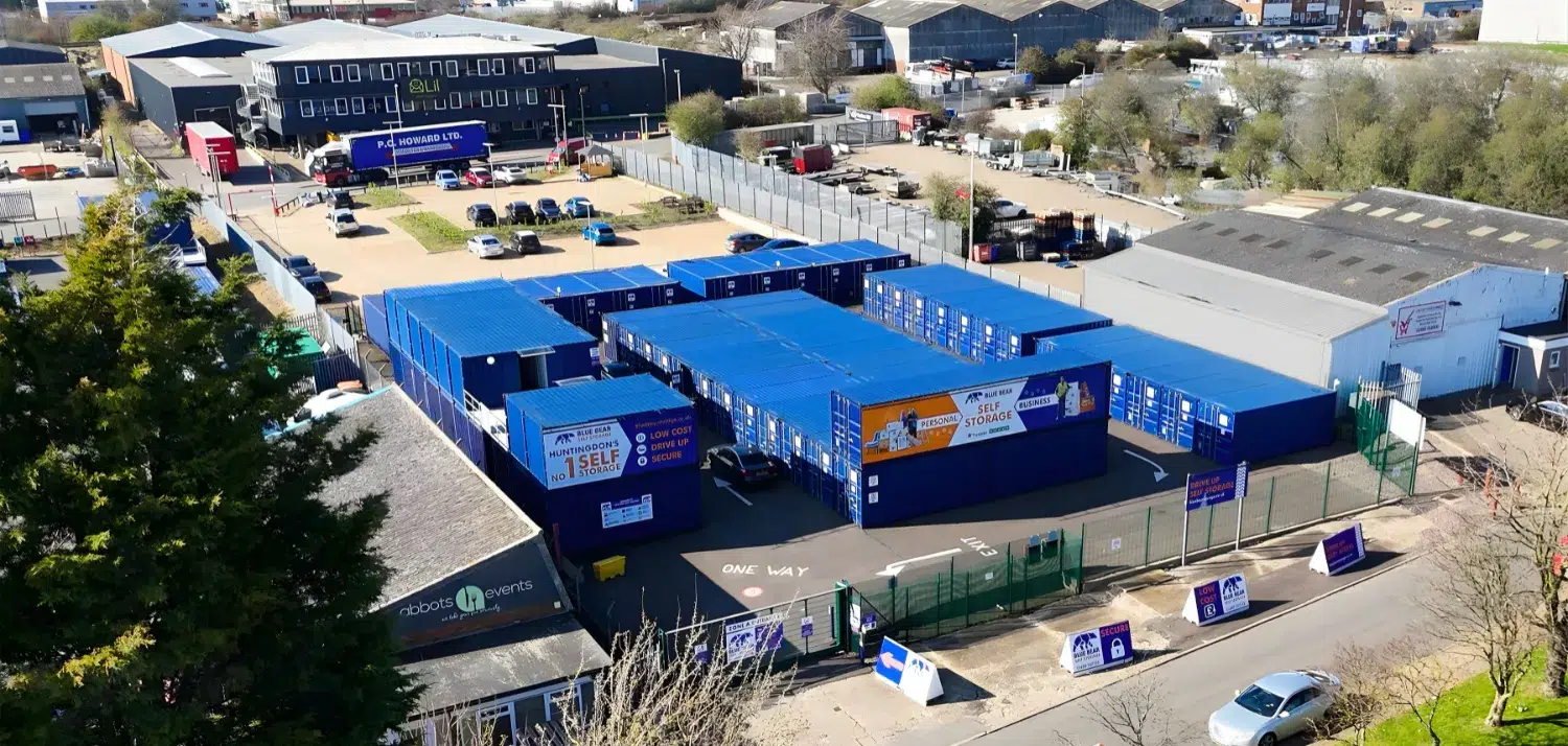 Blue Bear Self Storage Huntingdon - Our Drive-up Container Storage Facility