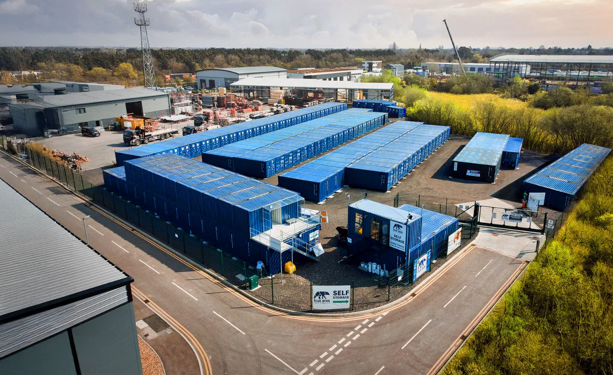 Drive-up container storage in St Ives with Blue Bear Self Storage St Ives Cambridgeshire
