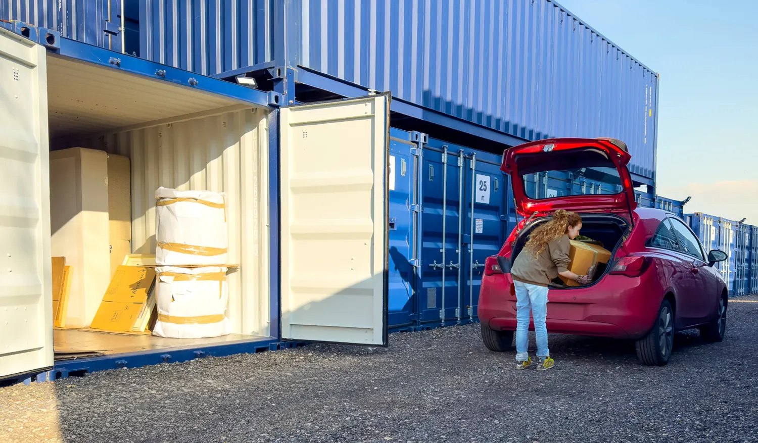 Drive-up Container Storage Unit in Bury St Edmunds - Blue Bear Self Storage