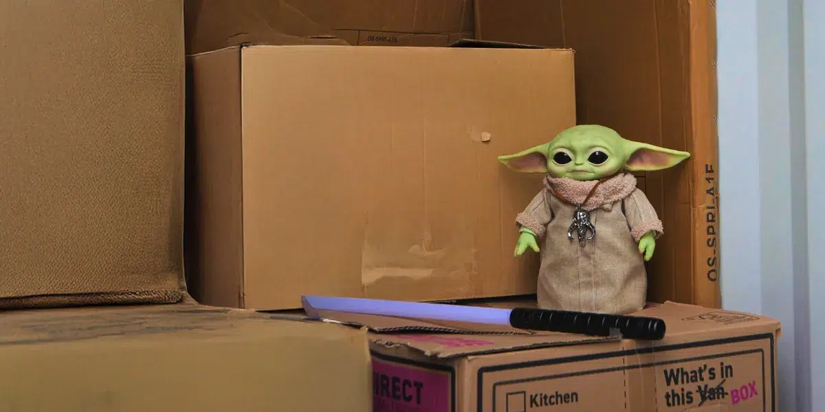 Star Wars collection safely packed in Blue Bear self storage