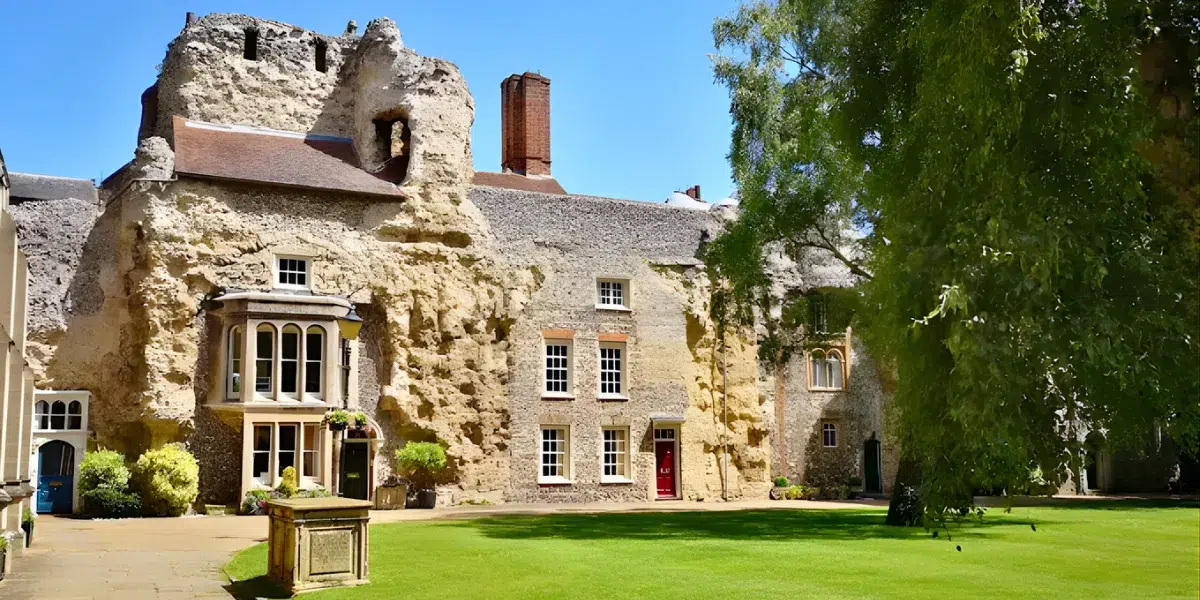 The historic Abbey Gate in Bury St Edmunds, Suffolk